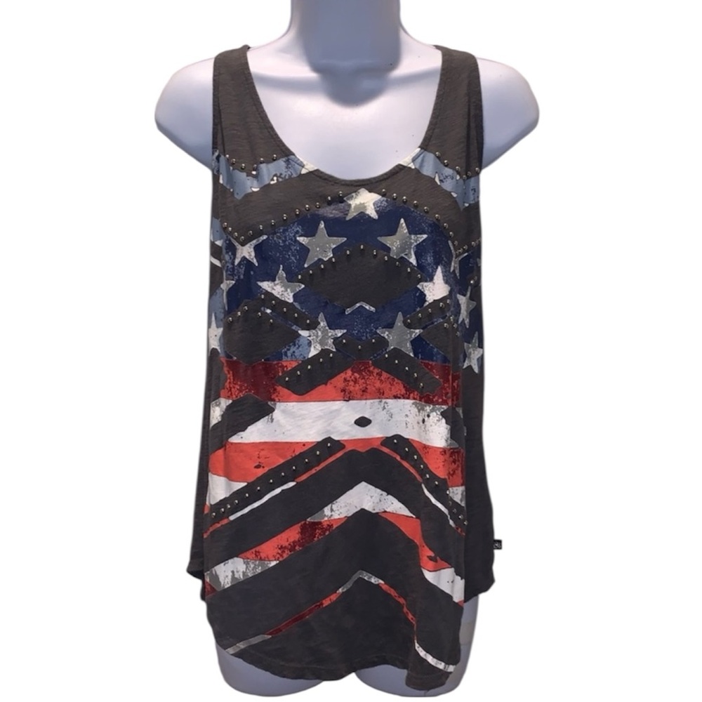Rock & Republic Star Studded American Flag  Tank